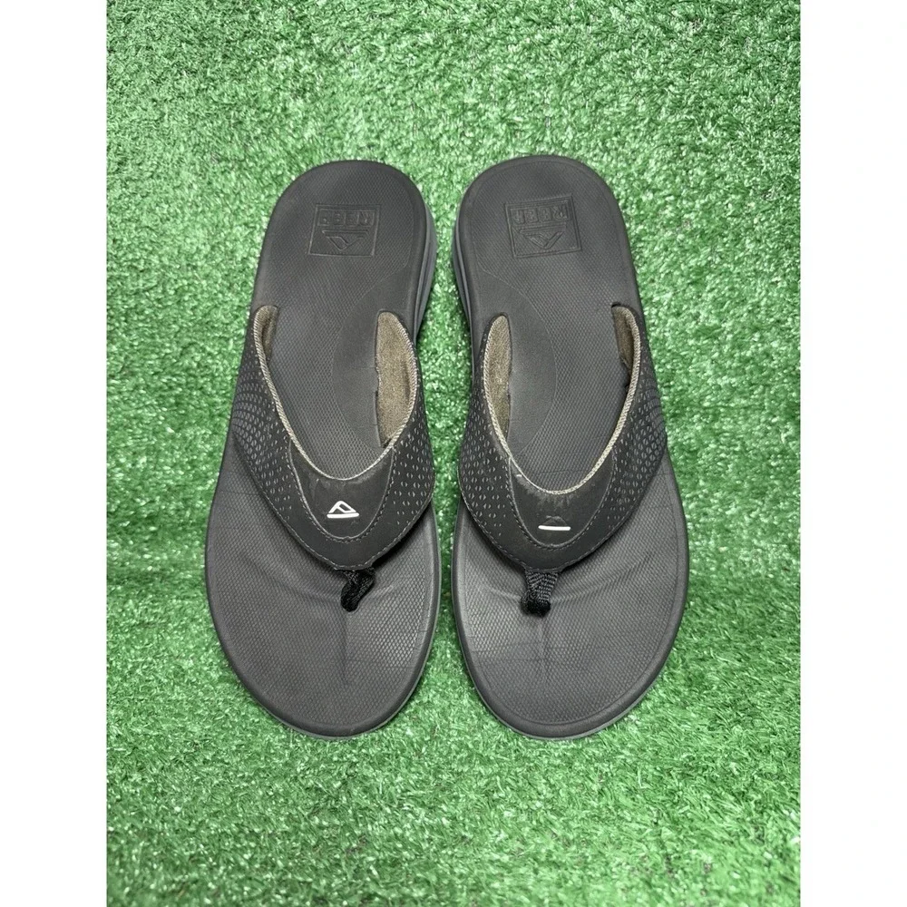 Reef Sandals Mens Size 11 Rover Black Slip On Comfort Walking Beach Flip Flops